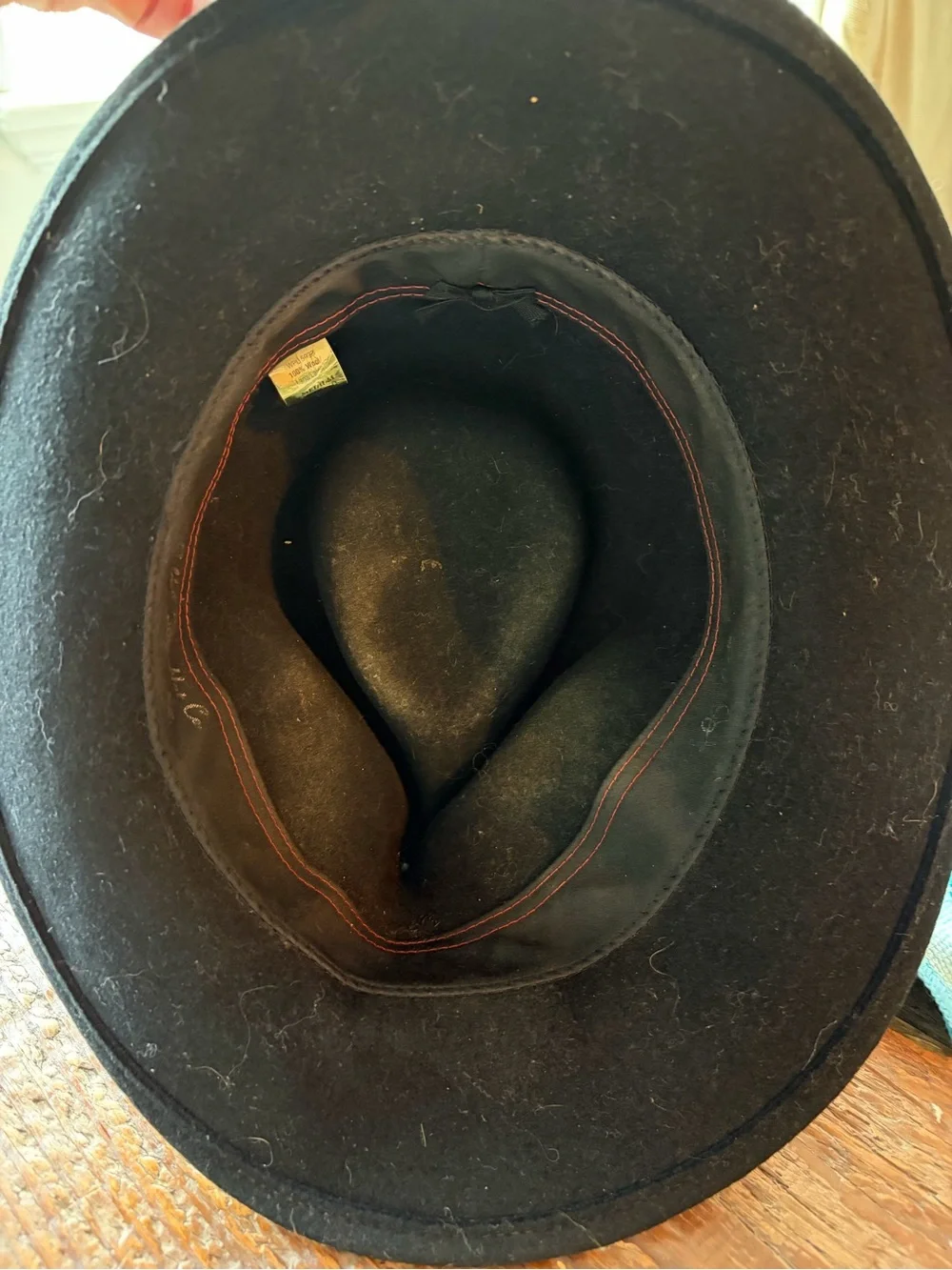 VTG Golden Gate Hat co Men's Black Wool Fedora with Braided Accent